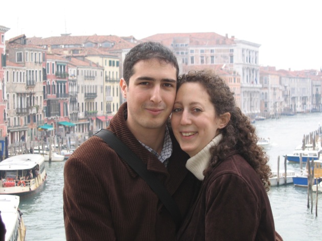 The day after our engagement in Venice, 23rd November 2003